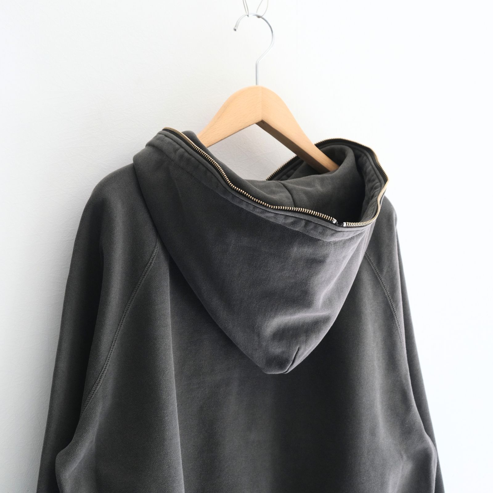 Processed Half-Zip Sweat Hoodie（Gray）