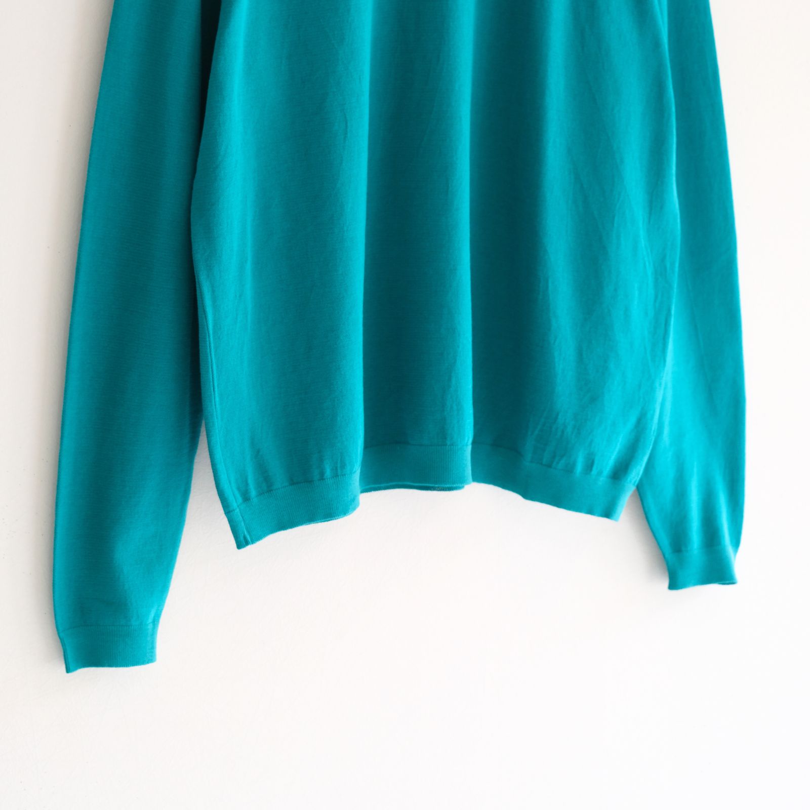 TWISTED COTTON KNIT PULLOVER / ニット / コットン / PEACOCK GREEN