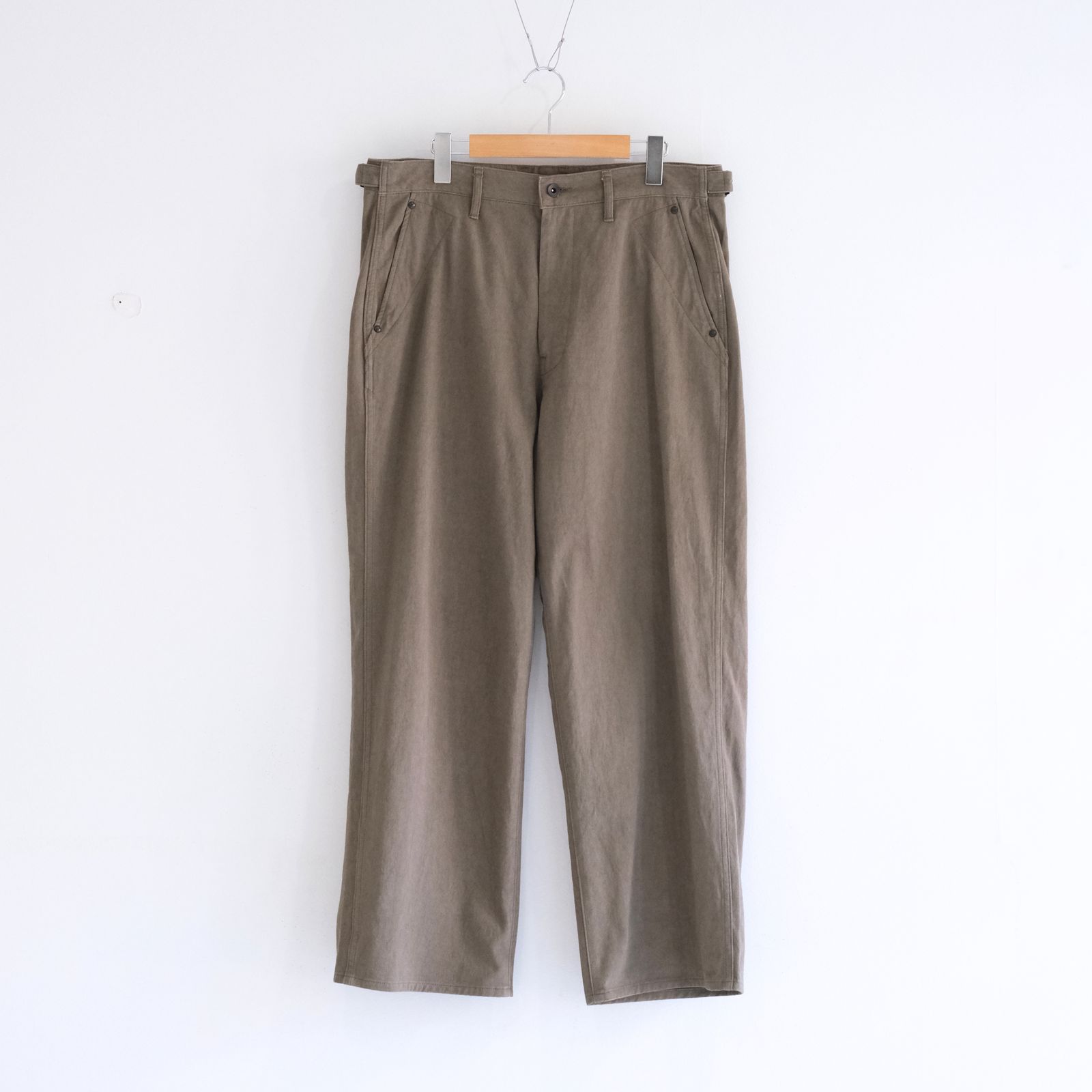 FADED CORKSCREW TWILL WORK PANTS（FADED BROWN）