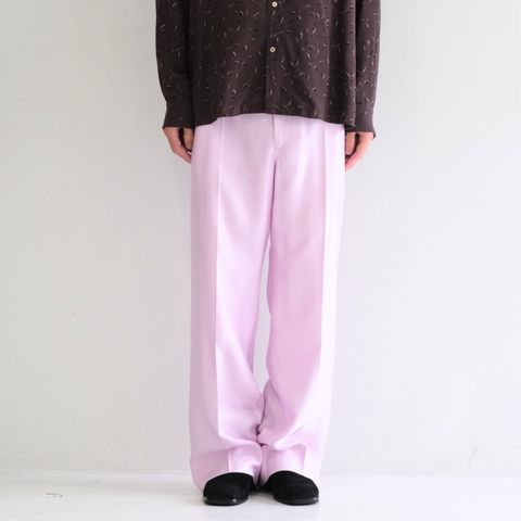 【残り1点】WIDE EASY FLARE TROUSERS  - Heavy Cupra -（Pink）