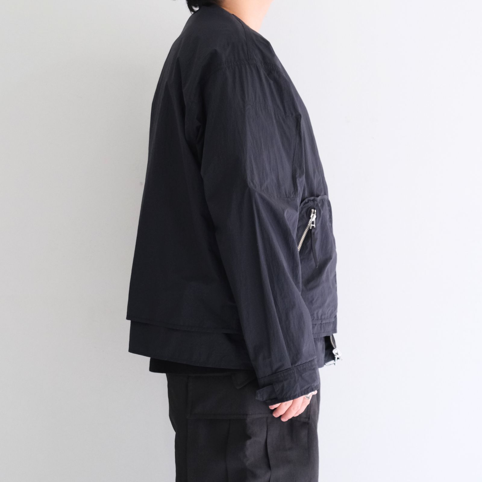 Weathering Nylon Reversible 4Way JKT / ウェザリングナイロンリバーシブル4Wayジャケット（OFF BLACK）