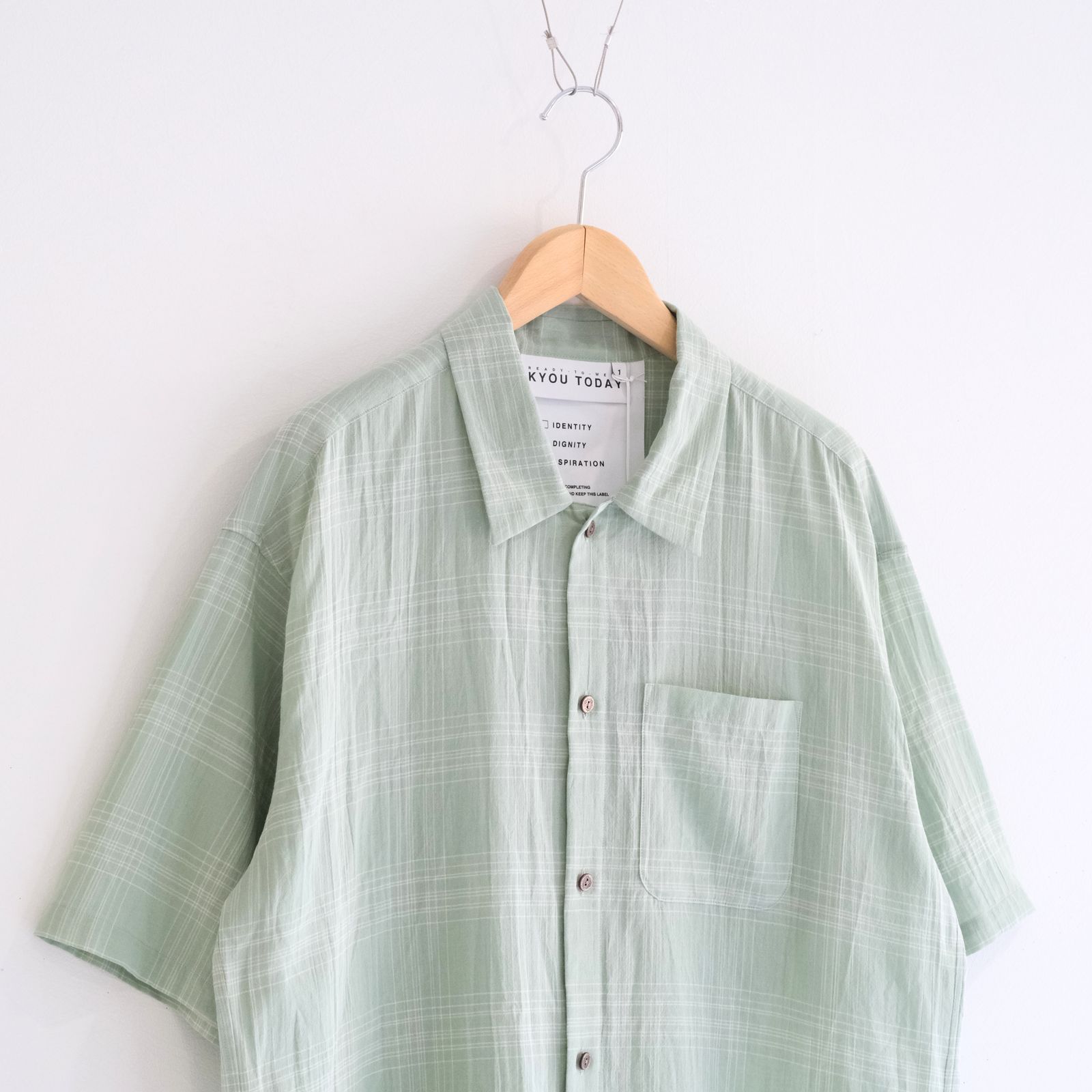 "MERCED" Sheer Through Shirt （MINT）