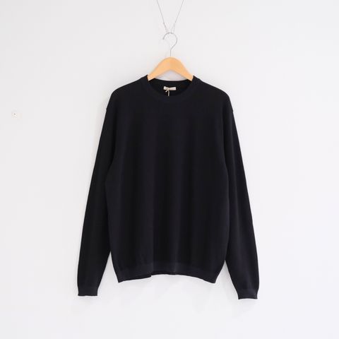 TWISTED COTTON KNIT PULLOVER / ニット / コットン / BLACK