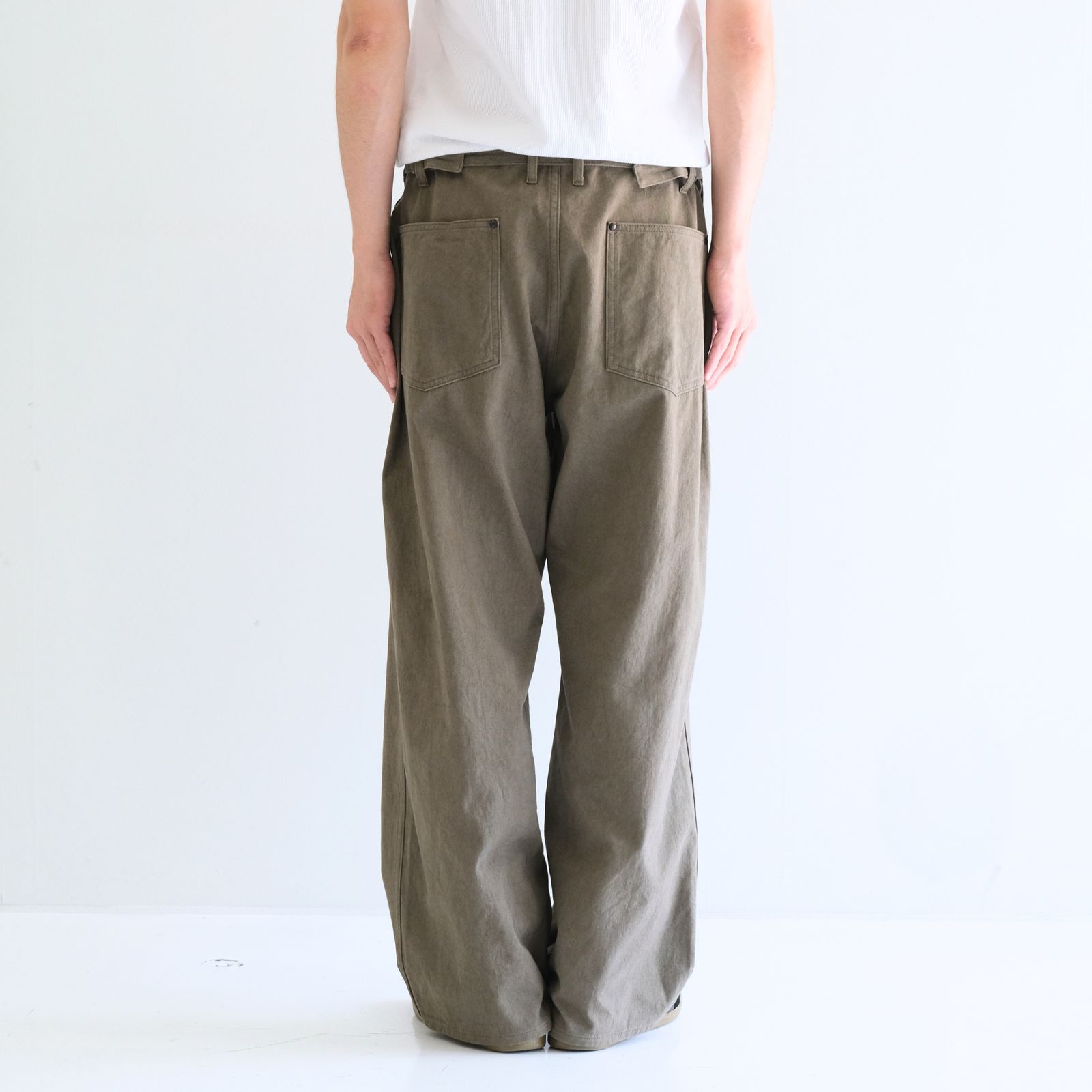 FADED CORKSCREW TWILL WORK PANTS（FADED BROWN）