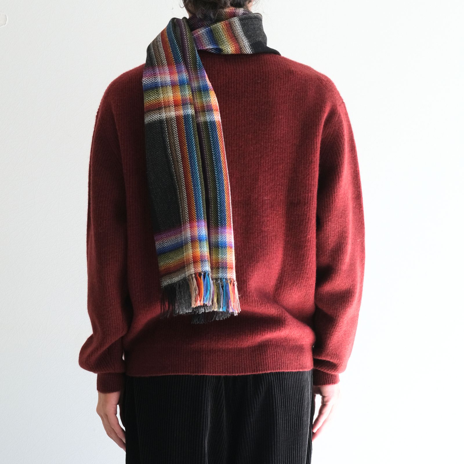【残り1点】Multi Coloured Scarf（Black）