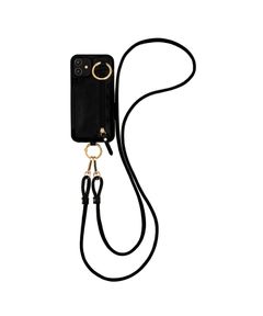 Necklace Case for Apple iPhone 12 mini - Black With Multi-Strap + Zip Pocket