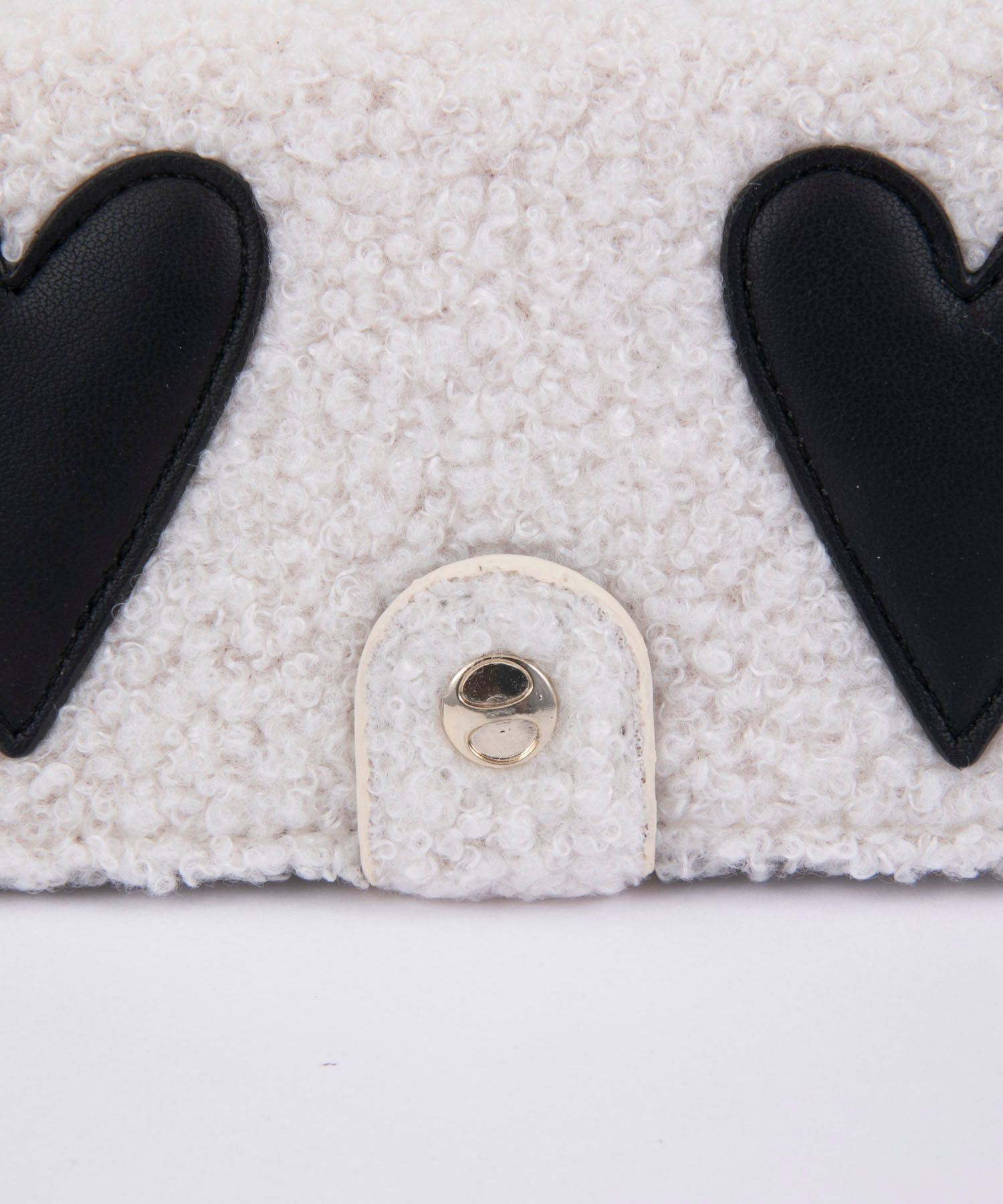 Glasses Case with Bag Holder - Teddy Hearts black & white