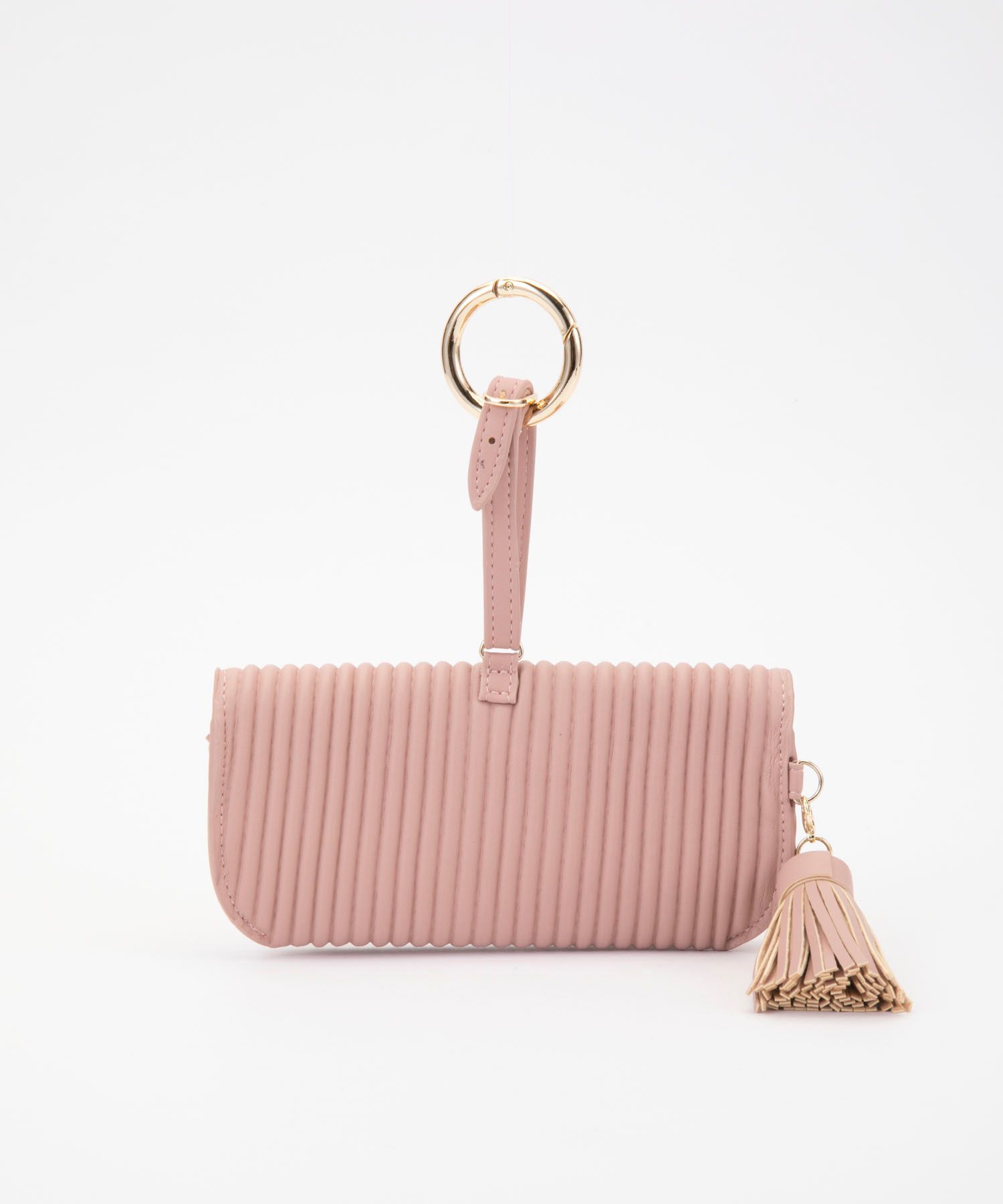 Glasses Case with Bag Holder - Ribbed Nude