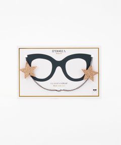 Sunglasses Strap - Black Chain With Golden Stars