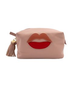 Washbag - Nude with Lips