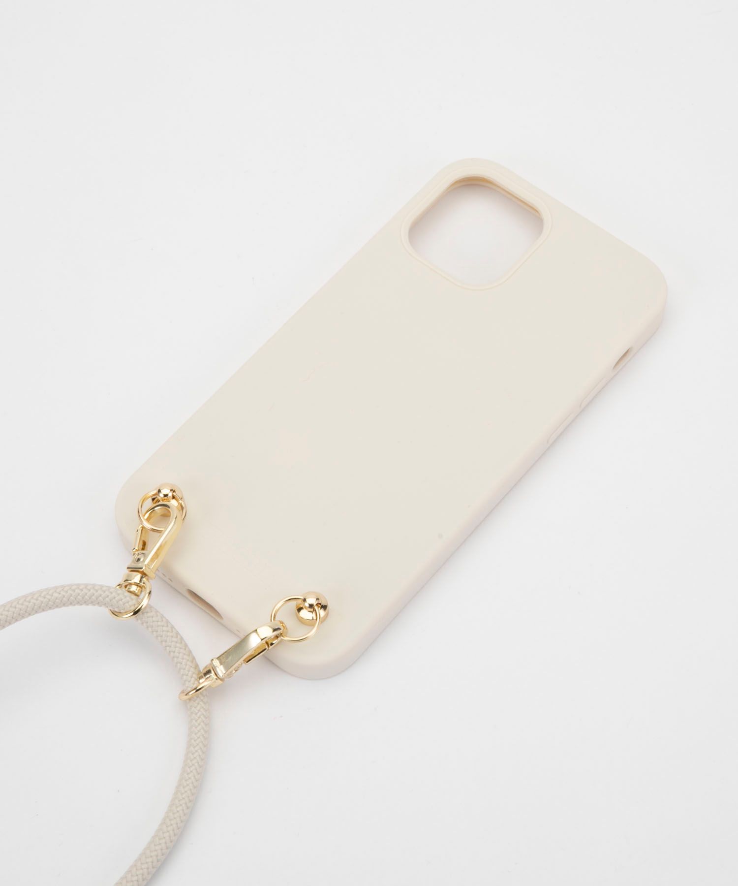 Necklace Case for Apple iPhone 12/12 Pro - Soft Touch simple Ivory