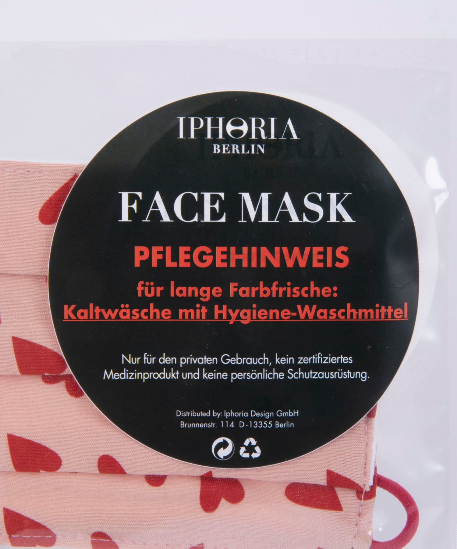 IPHORIA MASK - Hearts Textile Mask