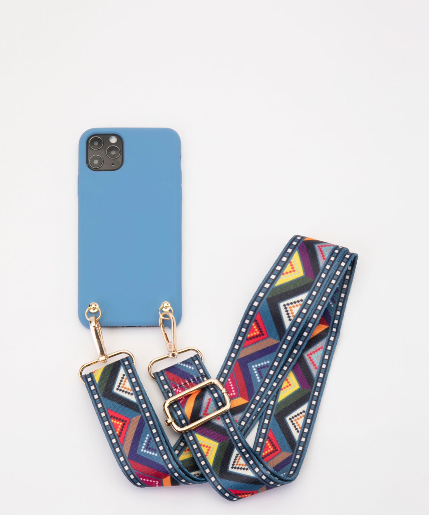 Soft Touch Necklace Case for Apple iPhone 11 ProMax- Blue Ethno