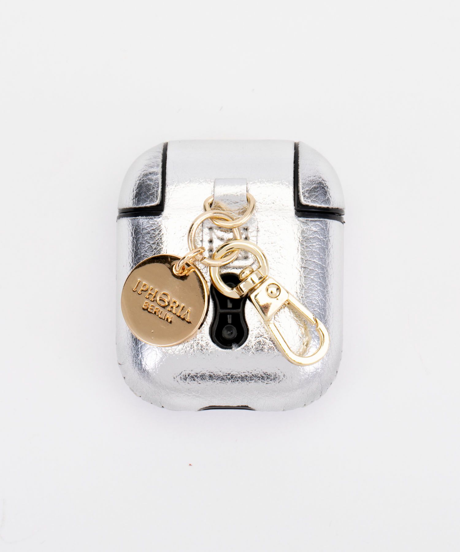 Key Chain Airpods Case - White Mirror