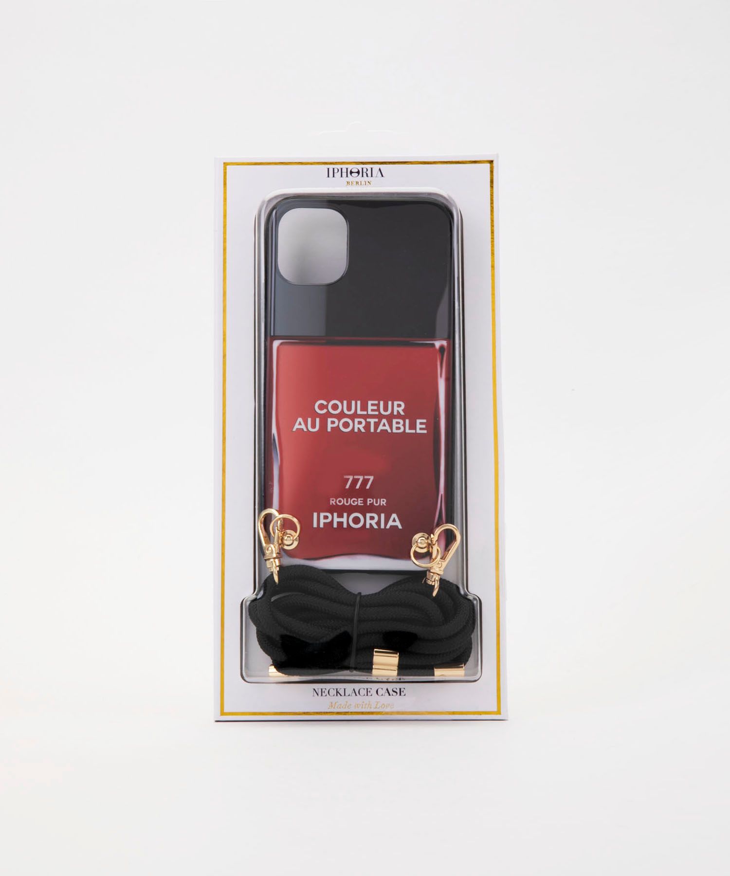 Necklace Case for Apple iPhone 11 - Couleur au Portable Vernis Rouge Pur