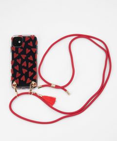 Necklace Case for Apple iPhone 11 - Transparent Hearts