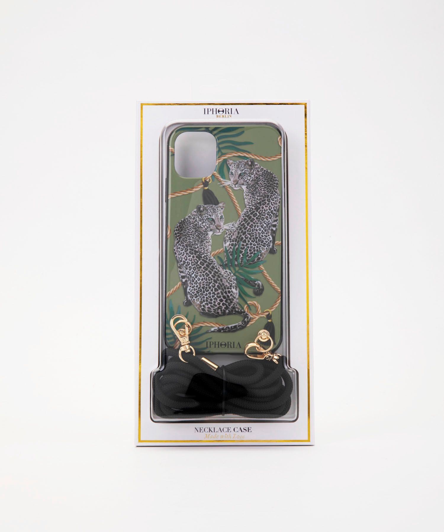 Necklace Case for Apple iPhone 11 - Olive Leopards