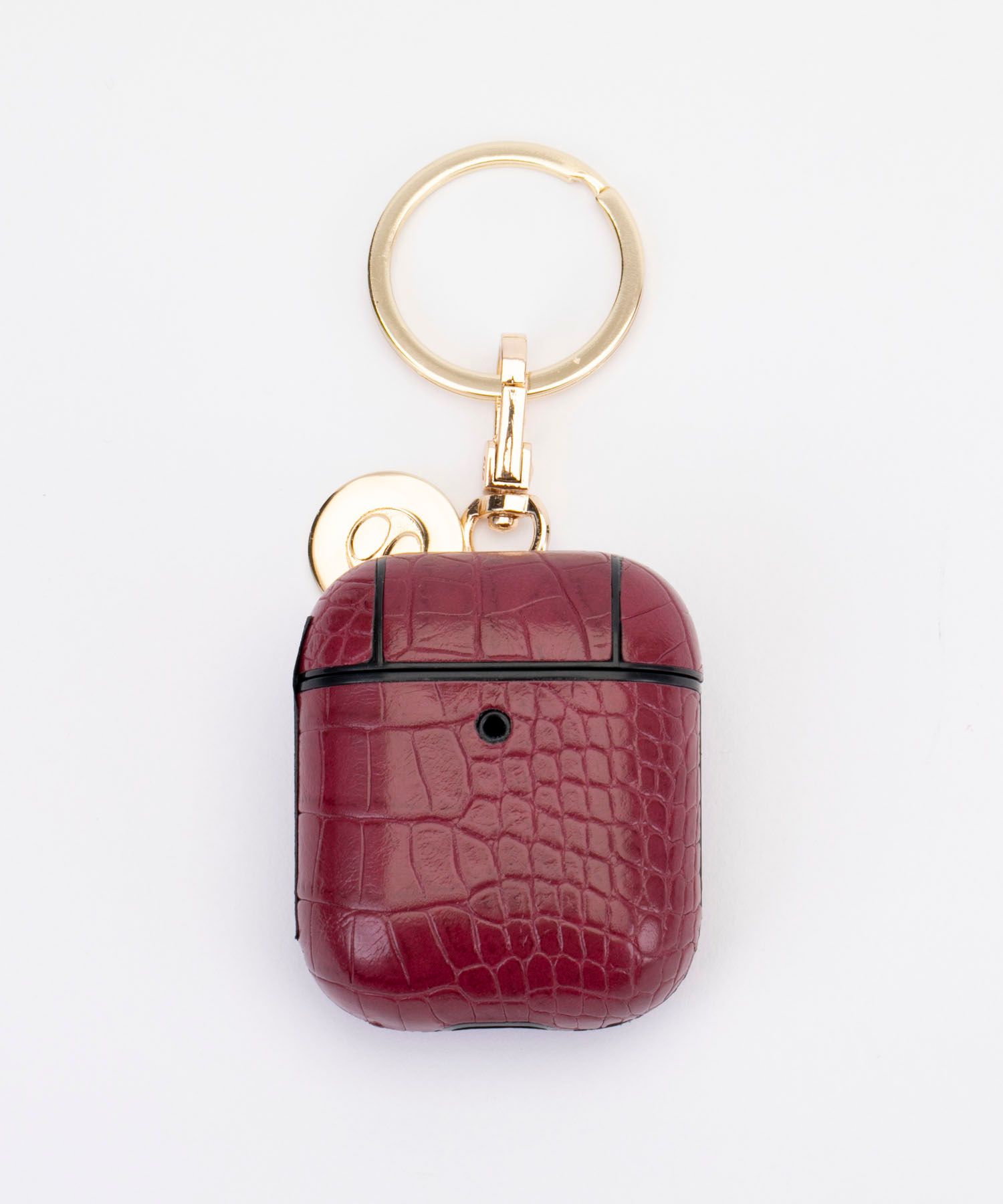 Key Chain Airpods Case - Plum Crocodile