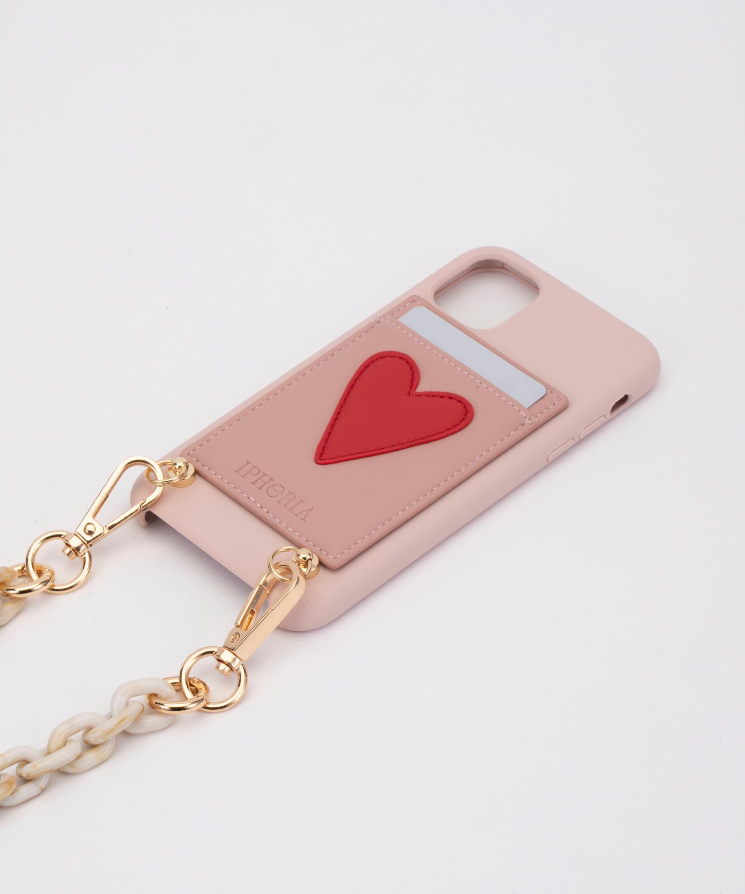 Card Pocket - Nude with Heart
