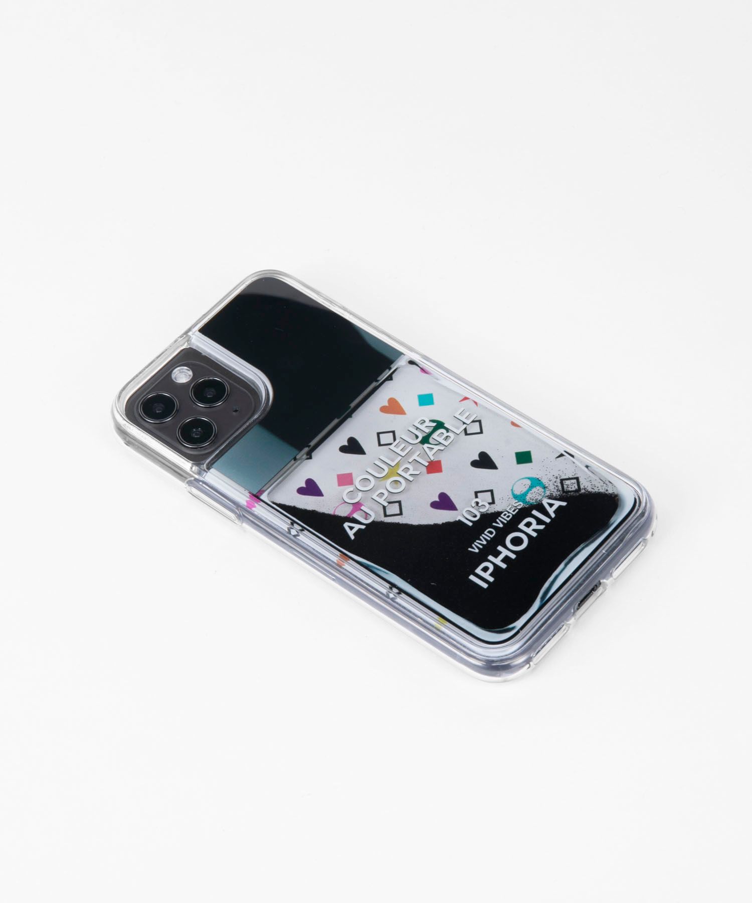 Liquid Case for Apple iPhone 11 Pro - Nailpolish White colorful pattern