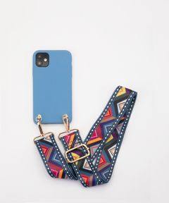Soft Touch Necklace Case for Apple iPhone 11 - Blue Ethno