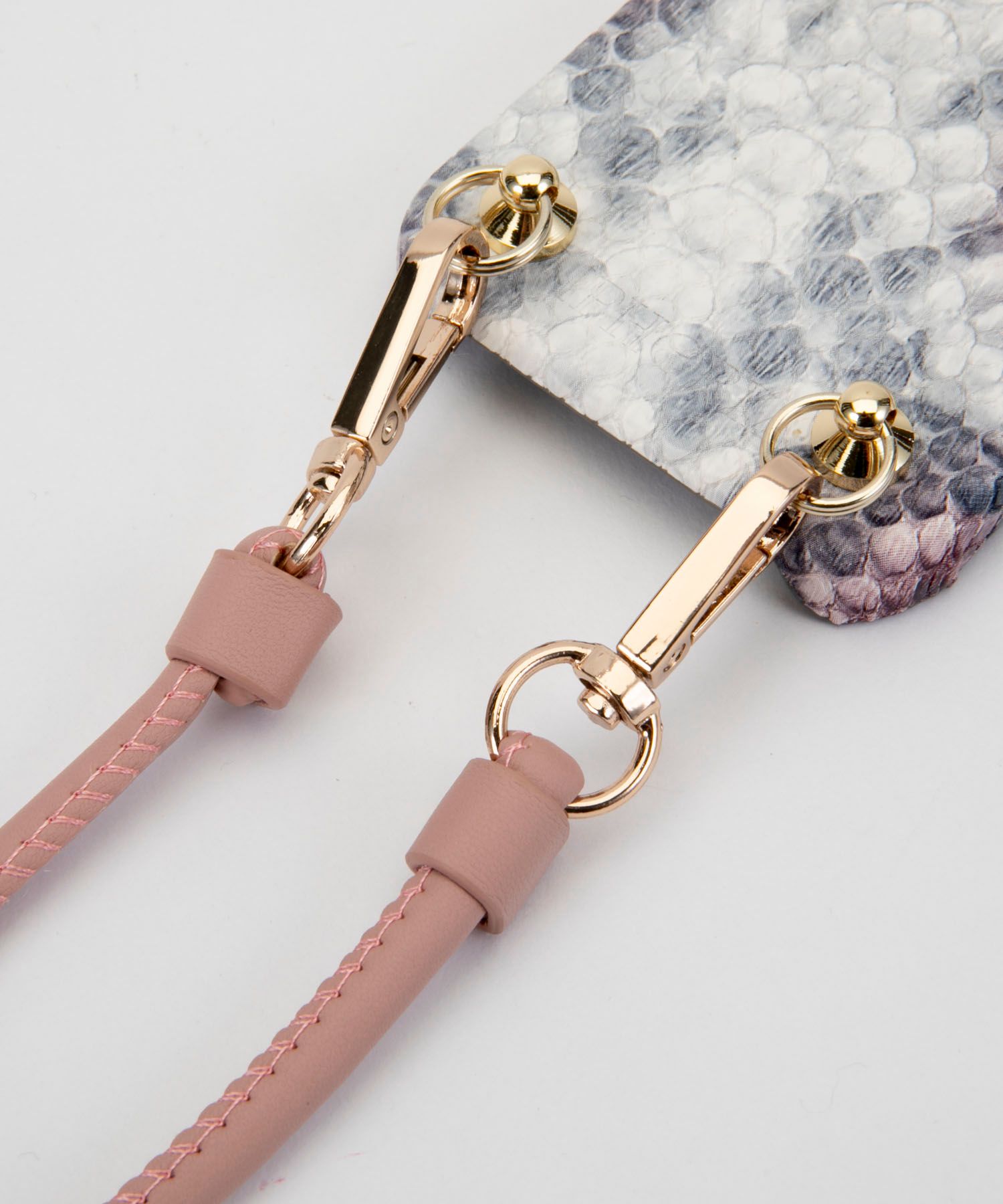 Necklace Case for Apple iPhone 12 mini - Snake with nude Strap