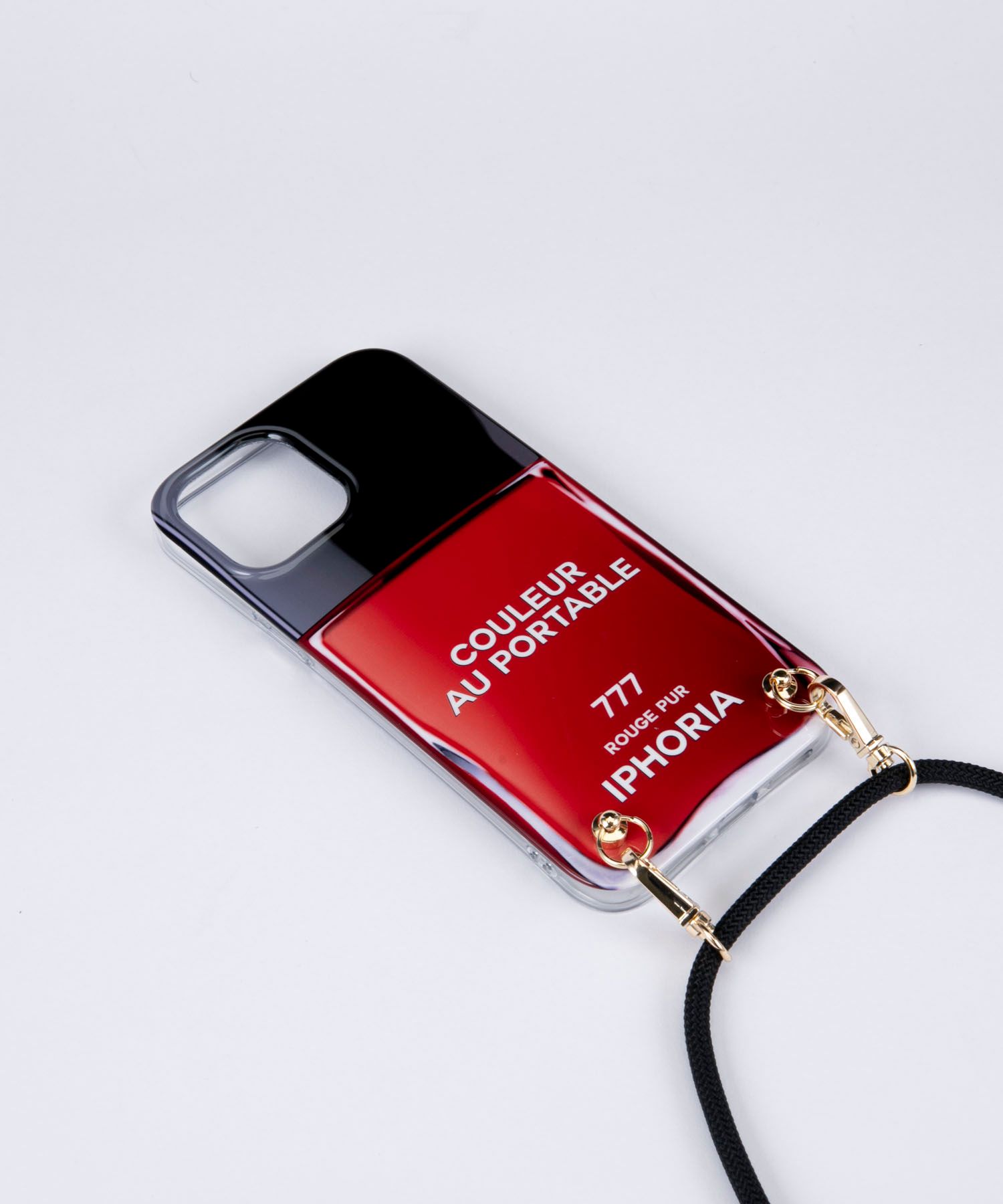 Necklace Case for Apple iPhone 12 Pro Max - Couleur au Portable Vernis Rouge Pur