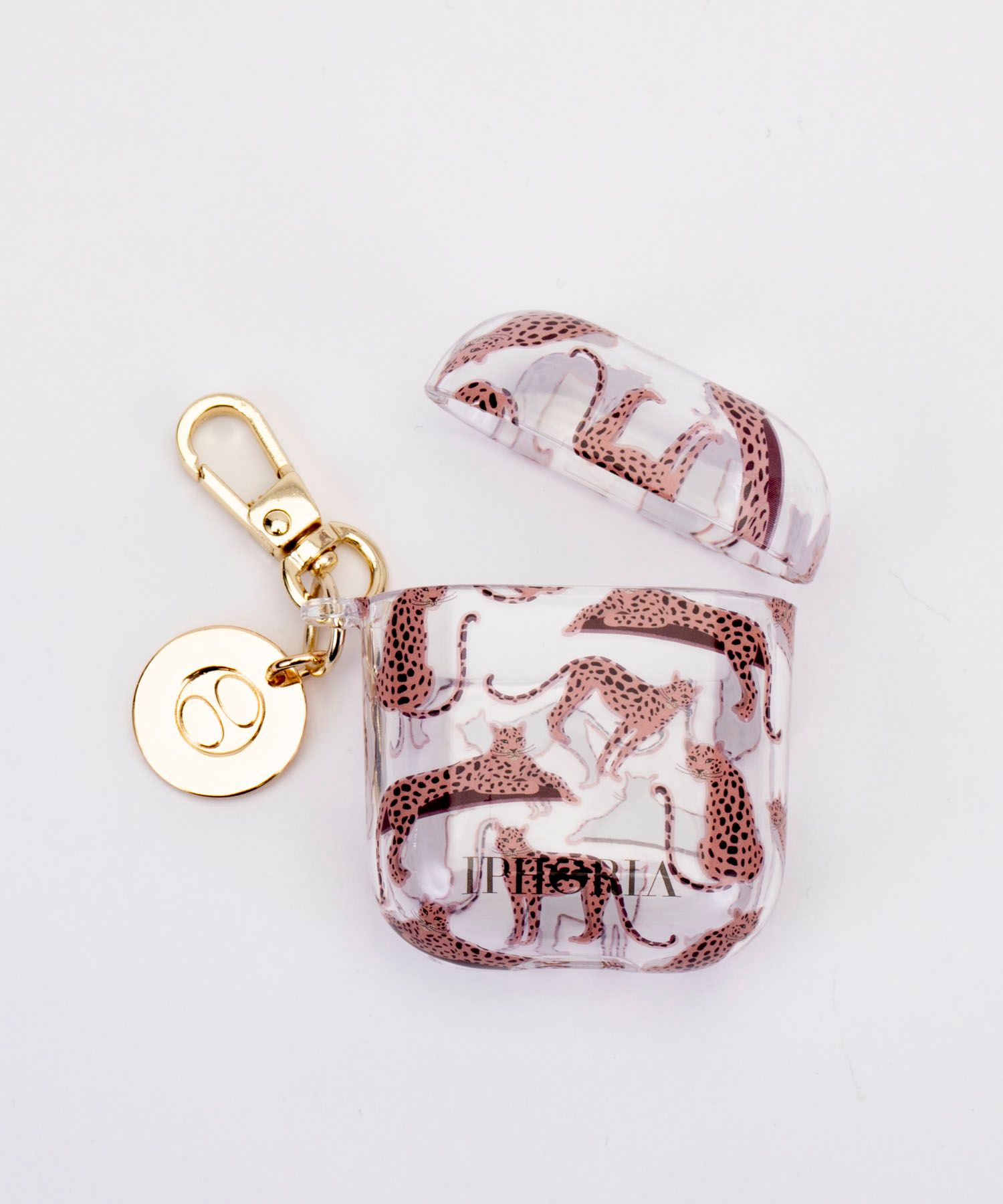 Key Chain Airpods Case - Leopard Mosaic