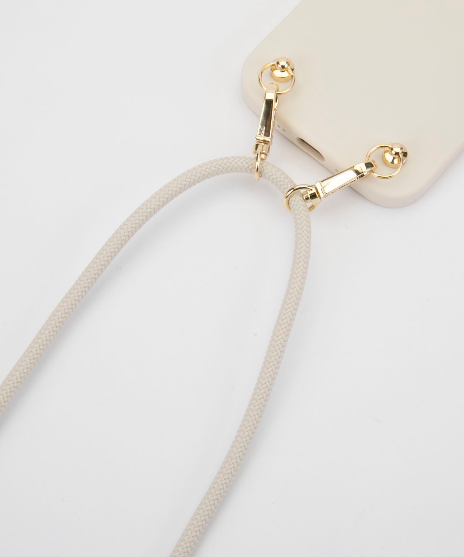 Necklace Case for Apple iPhone 12/12 Pro - Soft Touch simple Ivory