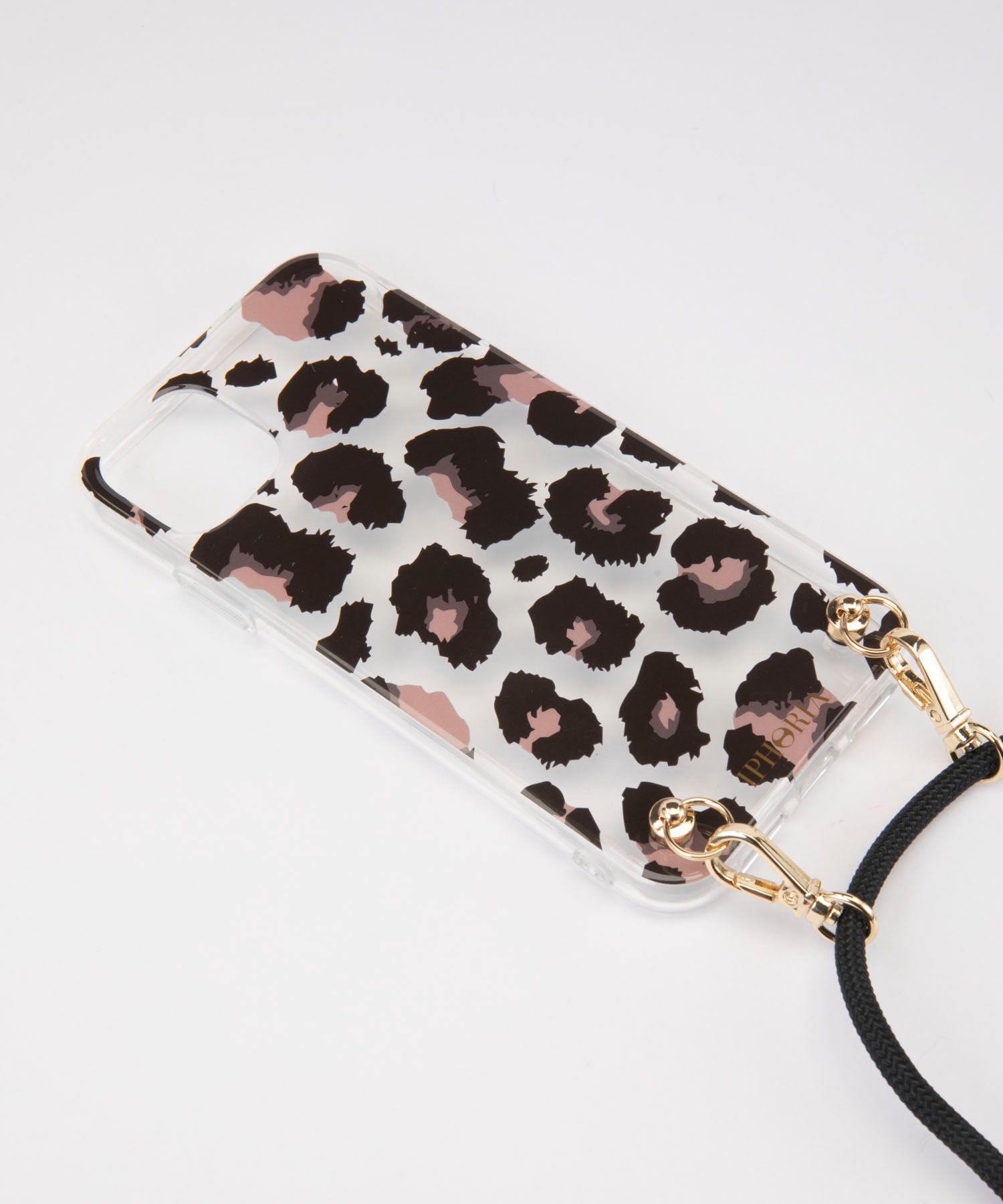 Necklace Case for Apple iPhone 11 with Black Cord - Leo Transparent