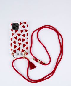 Necklace Case for Apple iPhone 12 Pro Max - Transparent Hearts