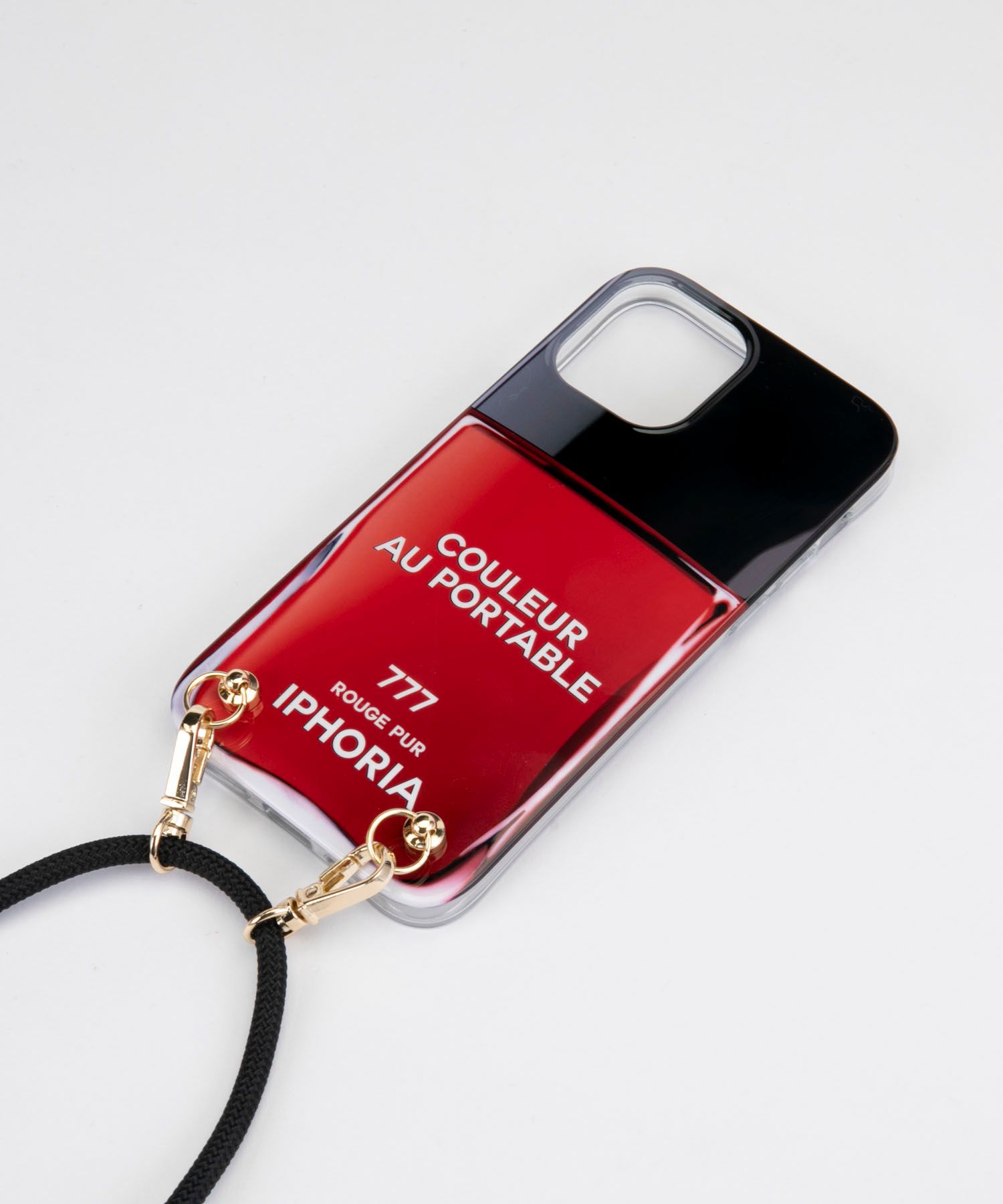 Necklace Case for Apple iPhone 12/12 Pro - Couleur au Portable Vernis Rouge Pur