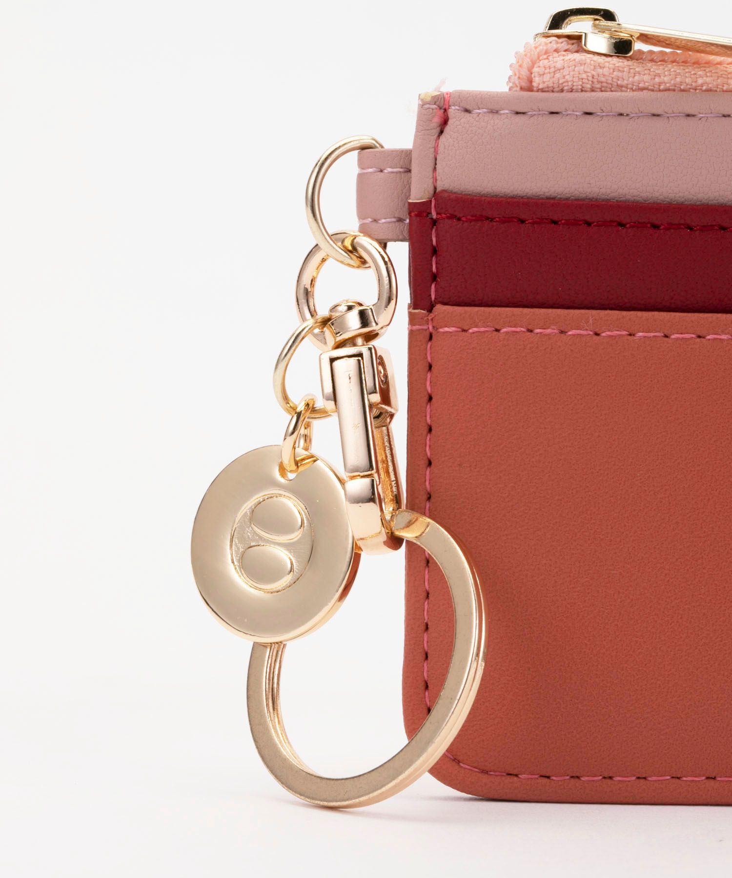 Key Chain Card Holder - Berry Red