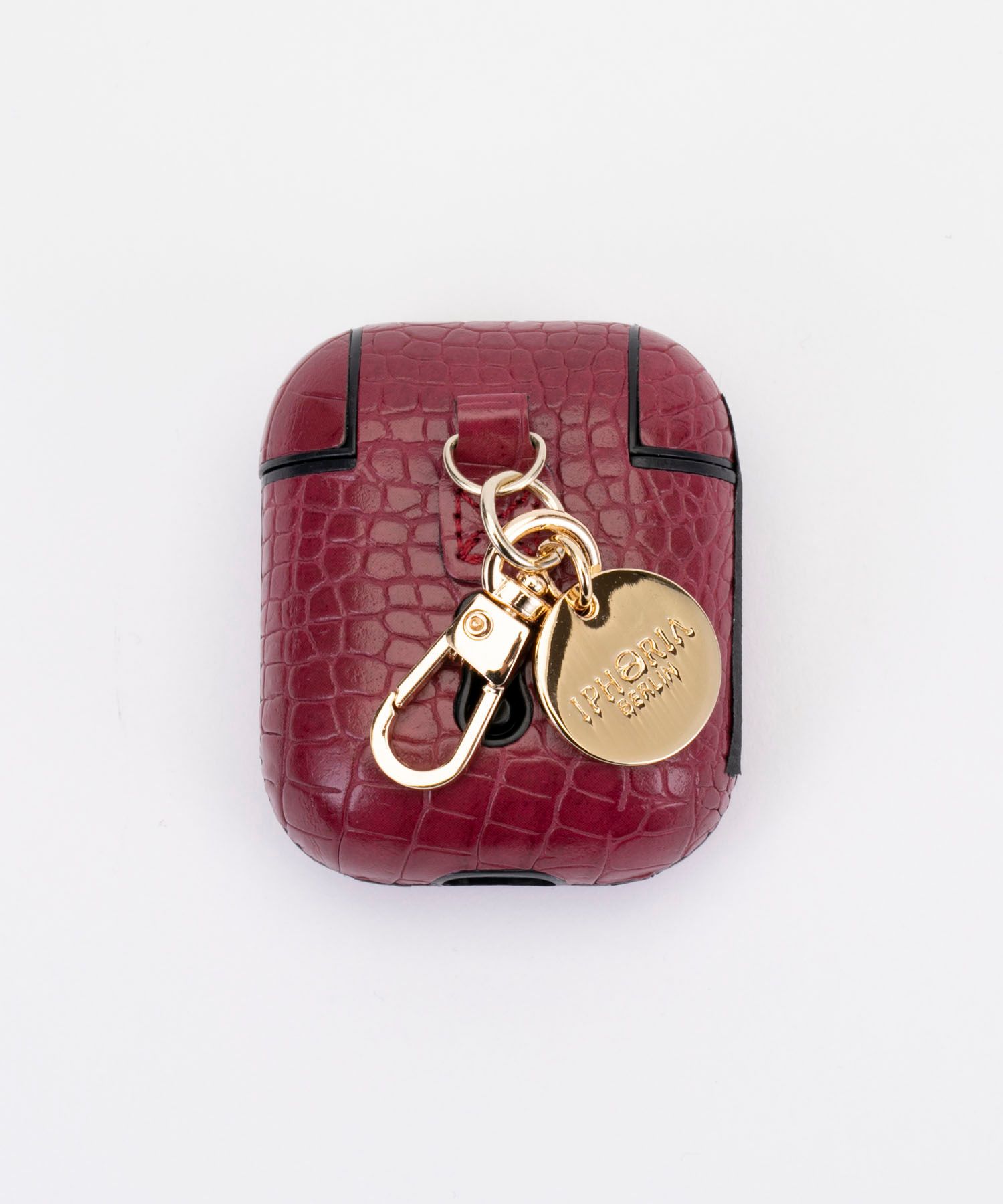 Key Chain Airpods Case - Plum Crocodile