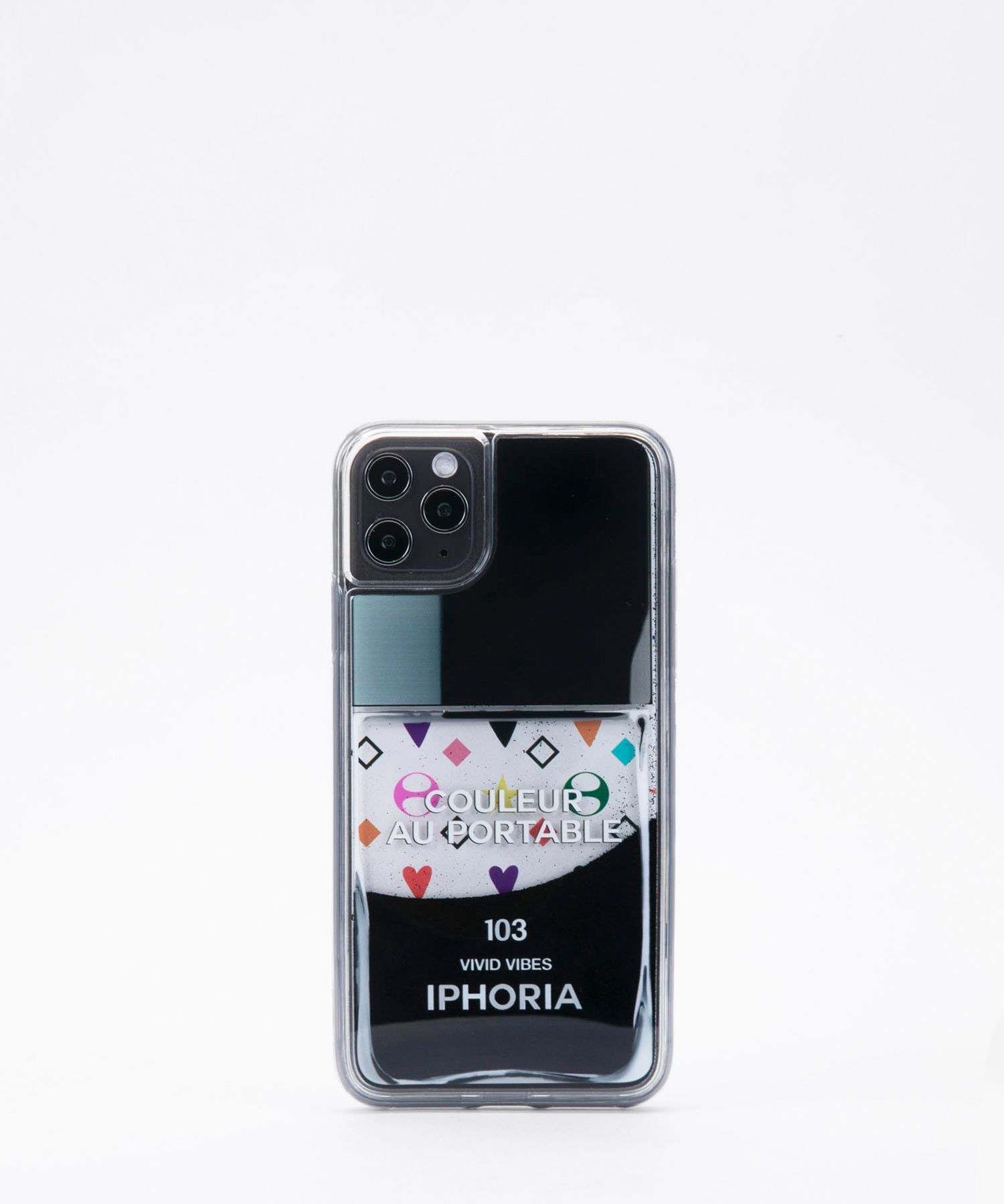 Liquid Case for Apple iPhone 11 Pro Max - Nailpolish White colorful pattern