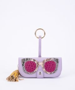 Glasses Case with Bag Holder - lilac & Snake Glasses