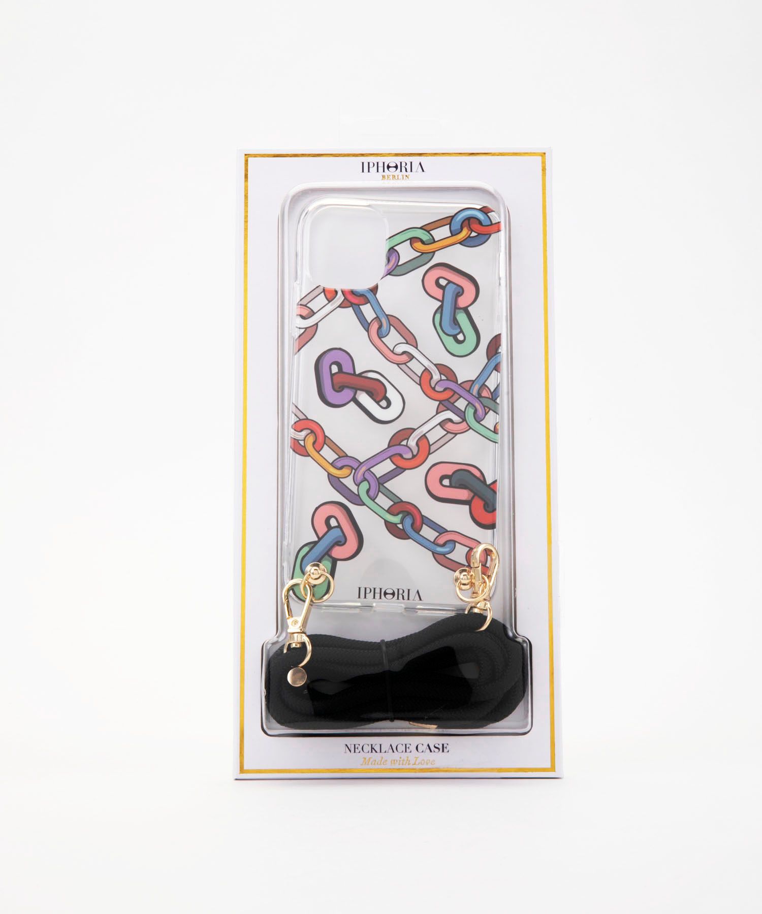 Necklace Case for Apple iPhone 11 - Transparent Colorful Chains
