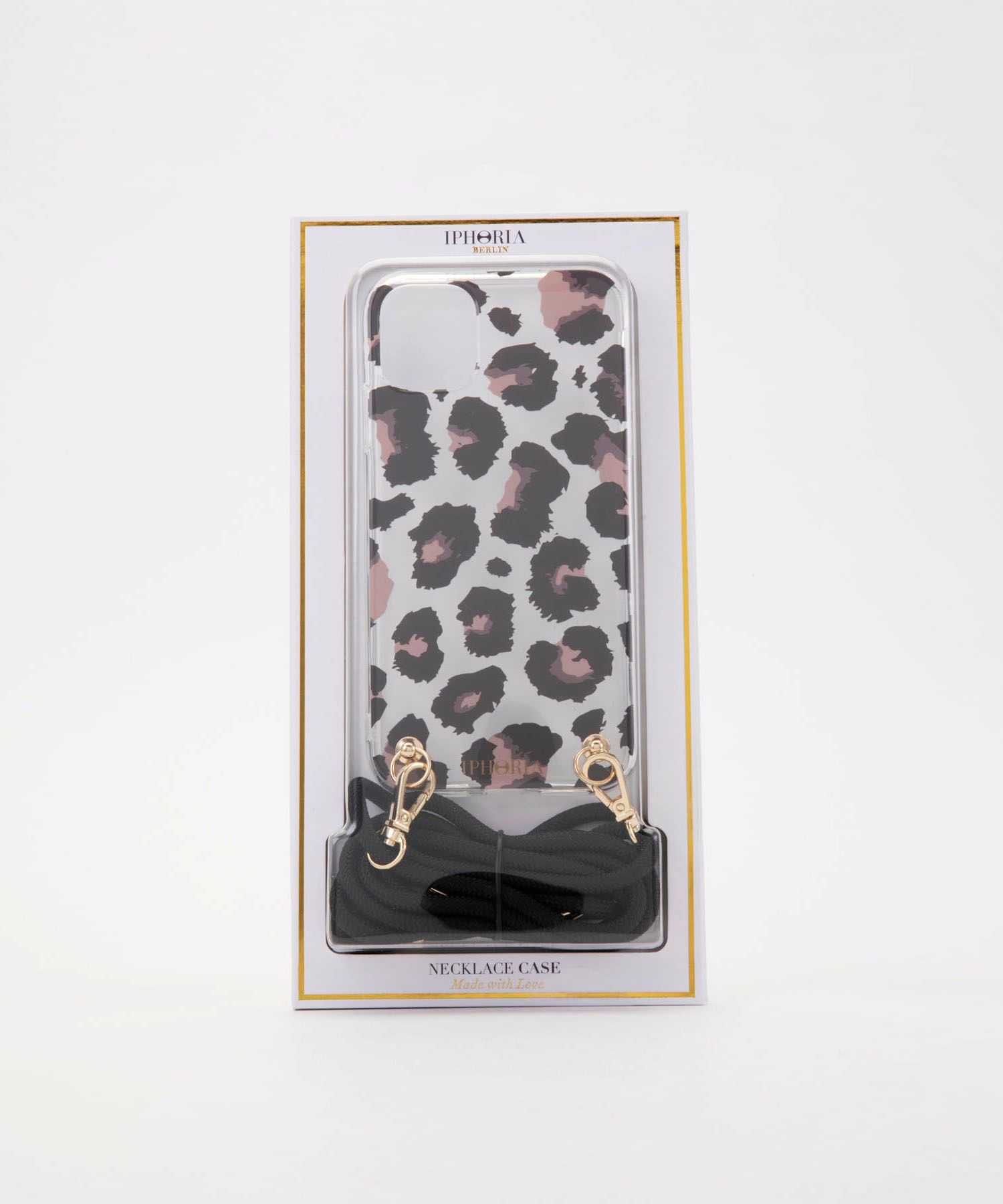 Necklace Case for Apple iPhone 11 with Black Cord - Leo Transparent