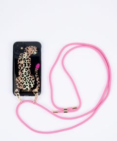 Necklace Case for Apple iPhone 11 - Leopard Lady Black