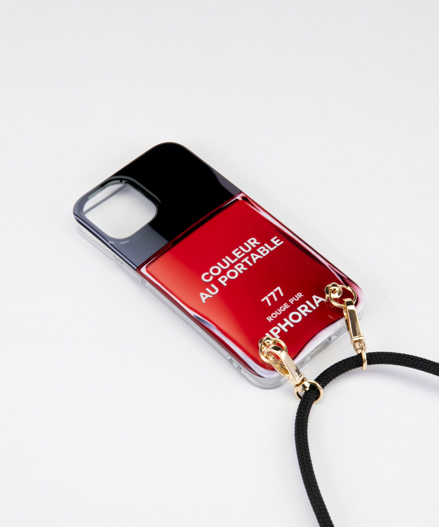 Necklace Case for Apple iPhone 12 mini - Couleur au Portable Vernis Rouge Pur