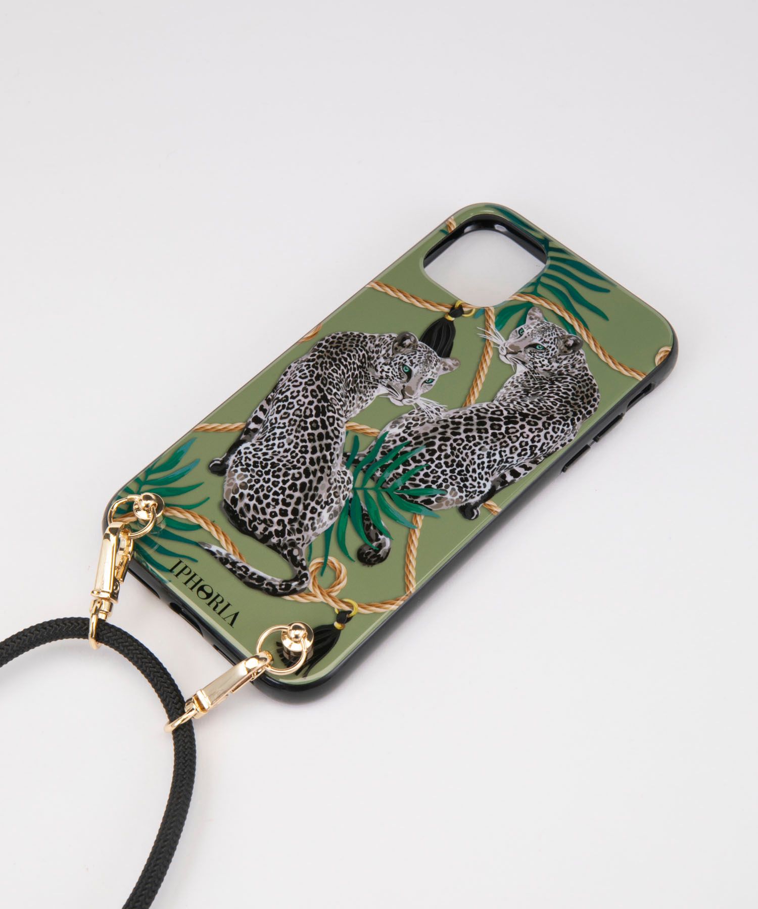 Necklace Case for Apple iPhone 11 - Olive Leopards