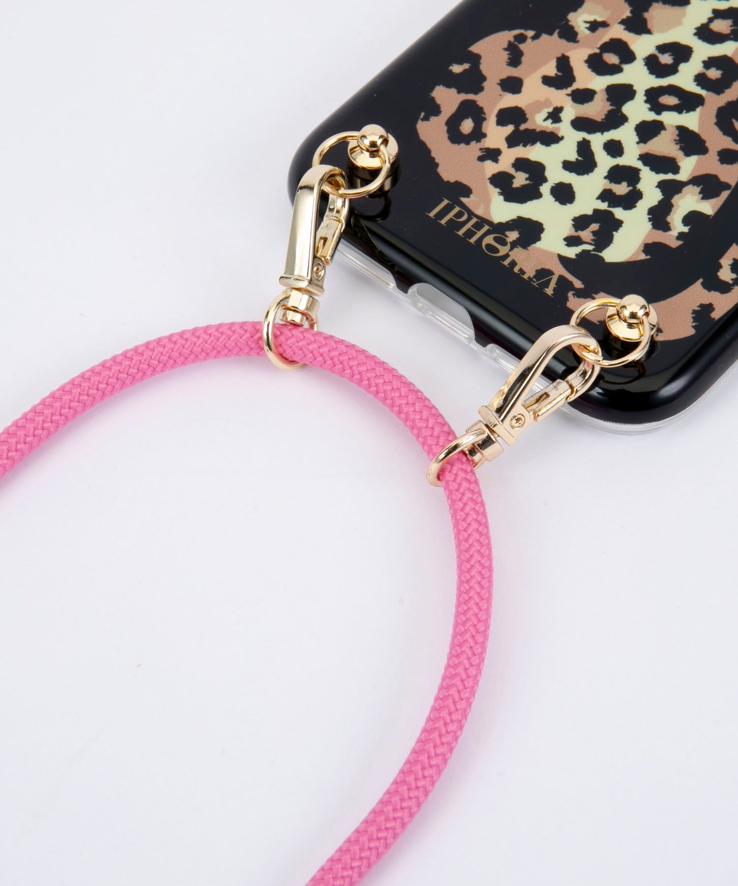 Necklace Case for Apple iPhone 11 - Leopard Lady Black