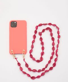 Soft Touch Necklace Case for Apple iPhone 11 ProMax- Coral Seashells