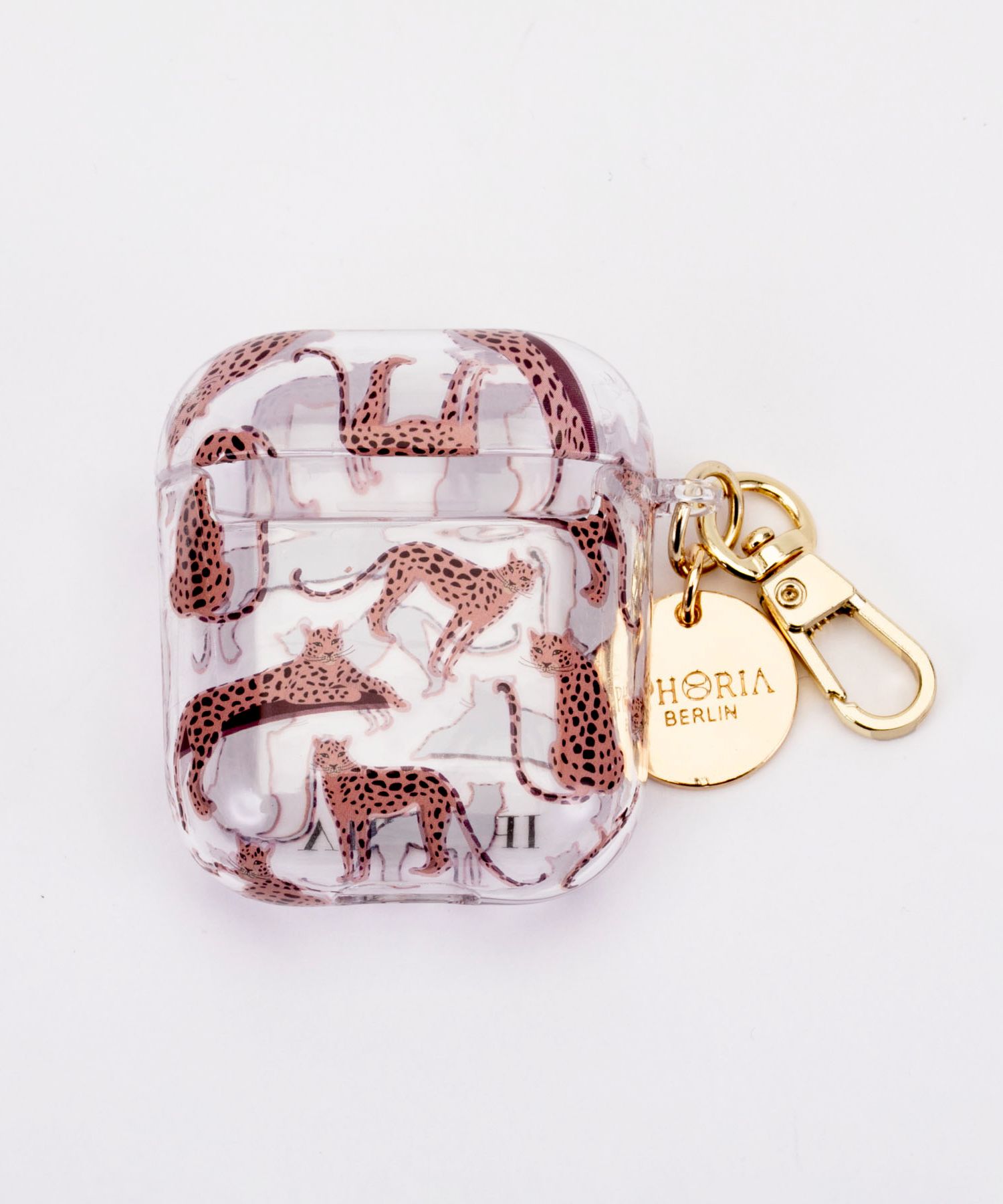 Key Chain Airpods Case - Leopard Mosaic