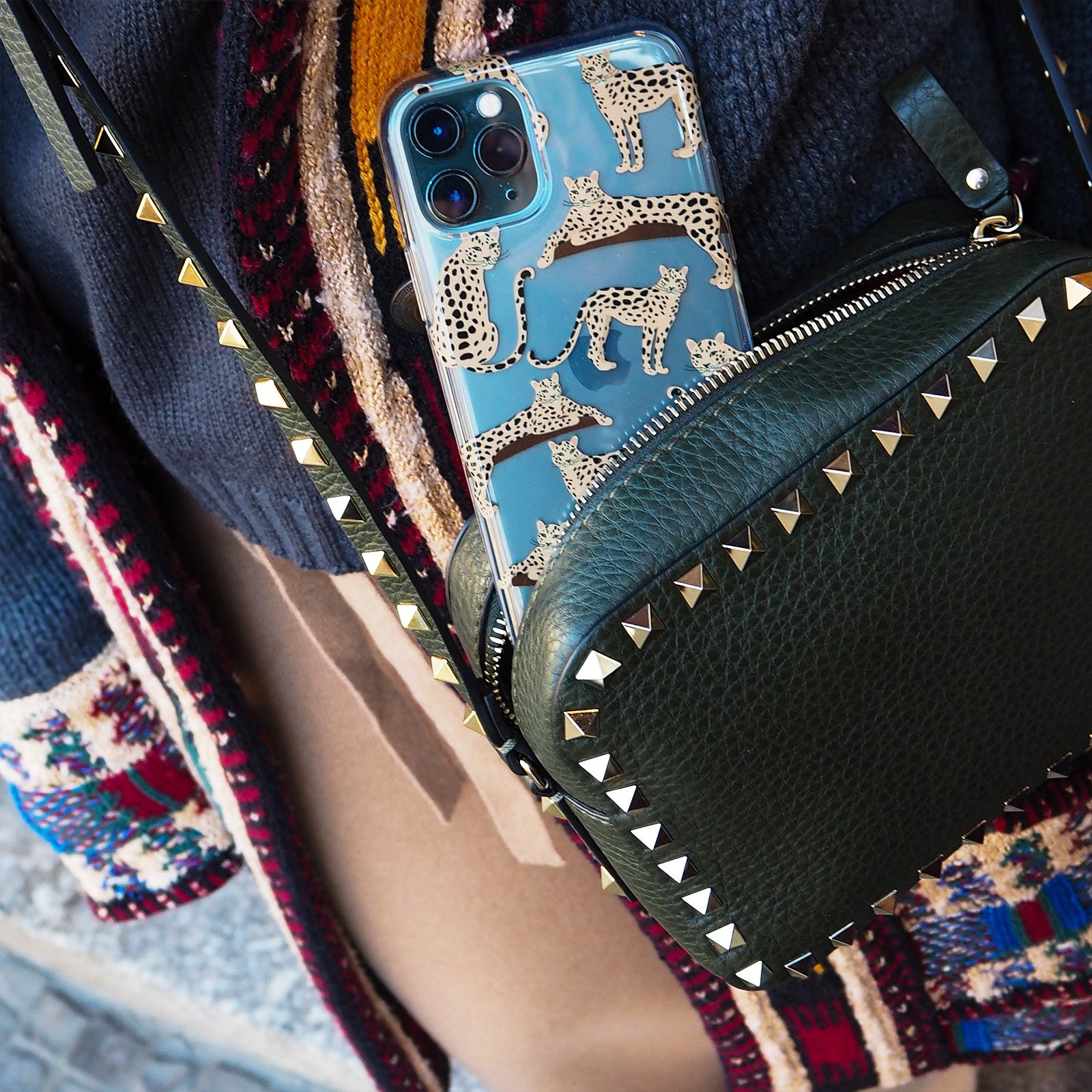 Case for Apple iPhone 12 mini - Transparent Leopard Mosaic