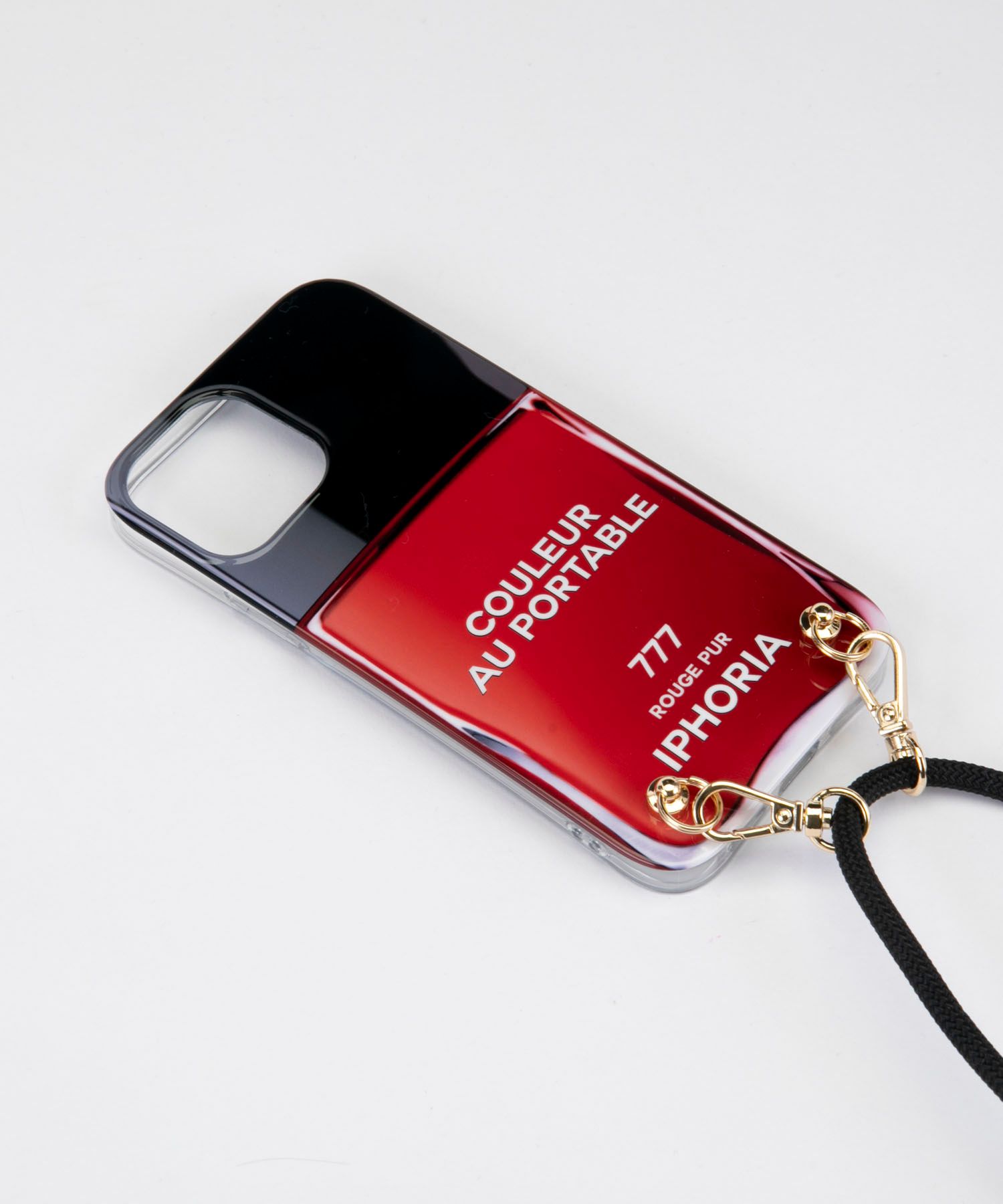 Necklace Case for Apple iPhone 12/12 Pro - Couleur au Portable Vernis Rouge Pur