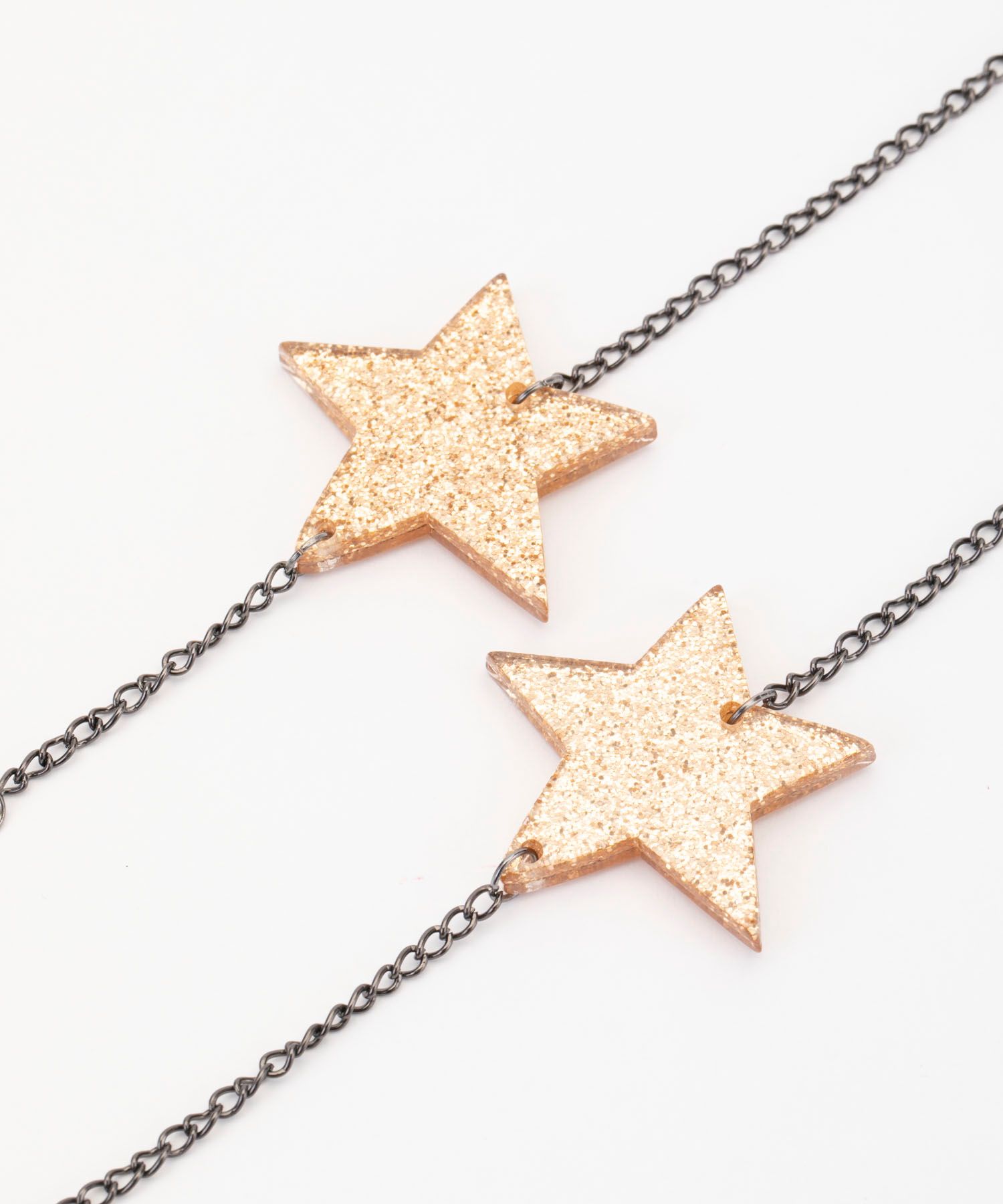 Sunglasses Strap - Black Chain With Golden Stars