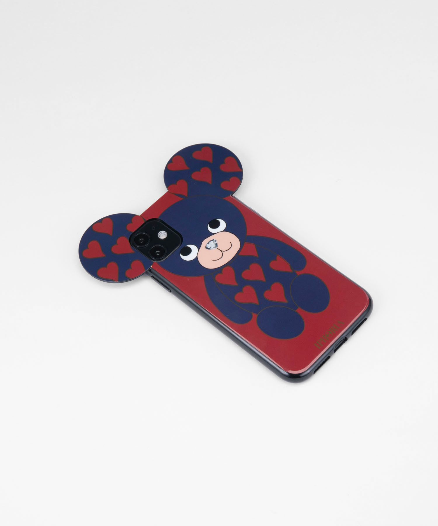 Case for Apple iPhone 11 - Teddy Blue with Red Hearts