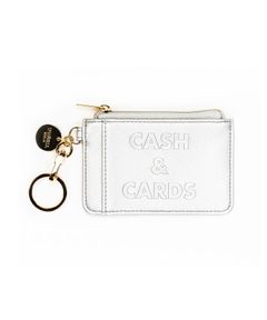 Keychain Card Holder - Cash & Cards Silver