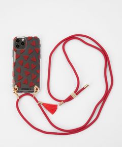 Necklace Case for Apple iPhone 11 Pro - Transparent Hearts